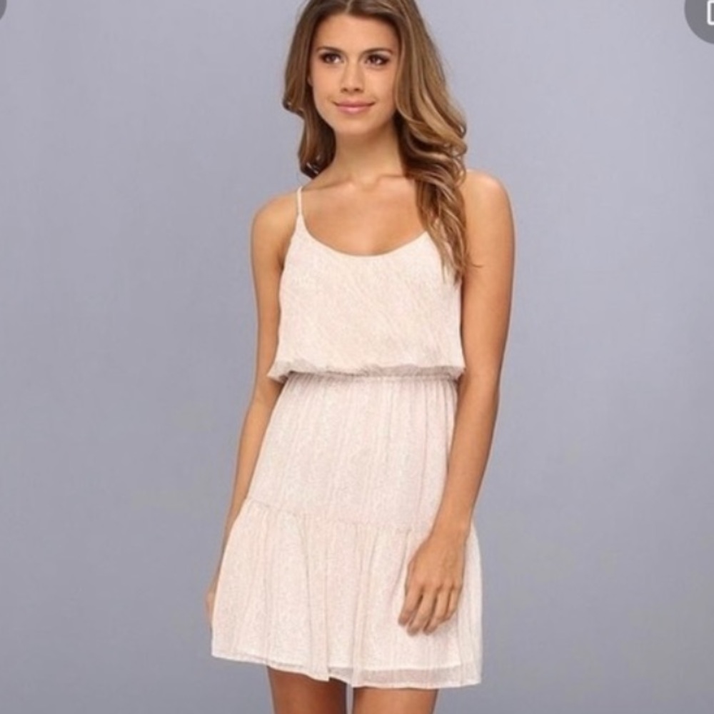 NWT Joie Carlissa Dress Dusty Pink Sand Sz L